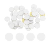 QUARKZMAN 48Pcs Círculos Adhesivos de Fieltro Redondos, 12mm 15/32" Pre Cortados Pegatinas de Fieltro para Manualidades No Tejido Mini Círculos de Tela de Fieltro, Blanco