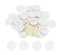 QUARKZMAN 48Pcs Círculos Adhesivos de Fieltro Redondos, 25mm 1" Pegatinas de Fieltro Pre Cortadas para Manualidades de Fieltro No Tejido Mini Círculos de Tela de Fieltro, Blanco