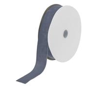 QUARKZMAN 4cm x 9m Cinta de Terciopelo, Gris Oscuro Cinta de Regalo Cuerda Decorativa Vintage de 10 Yarda Velvet Ribbon para Ramos Lazos Manualidades Bricolaje DIY Fiestas, Blanco
