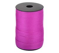 QUARKZMAN 4mm x 100m Cuerda de Polipropileno, Cordón Trenzado Cuerda Trenzada Escalada Hueca Hilo para Tendedero Exterior Camping Senderismo Sujeciones Bricolaje, Rojo Rosa