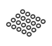 QUARKZMAN 4mm x 2mm x 1mm Nitrilo Goma Juntas Tóricas x 20uds Redondo Junta Arandela para Grifo Plomería Reparación Sellado Conexión [Negro]