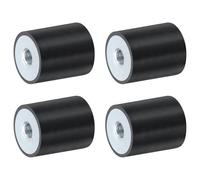 QUARKZMAN 4Pcs 25 x 30mm Montajes De Goma Con Roscas Femeninas M8, Aisladores De Vibración, Reemplaza Almohadillas Antivibración Bloque Base Silencioso Plano