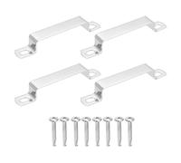 QUARKZMAN 4Pcs Abrazadera En Forma De U Para Tubo Cuadrado 80x20mm Soporte En Forma De U De Acero Inoxidable 304 Con Tornillos Autoperforantes Para Tuberías Barras Barandales