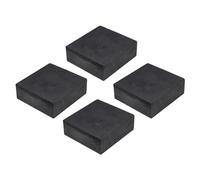 QUARKZMAN 4Pcs Almohadillas de Goma Antivibración para Lavadoras, Cuadradas de 100mm Mats de Aislamiento de Vibraciones de 40mm de Grosor Bloques de Goma Antideslizantes Antirruido
