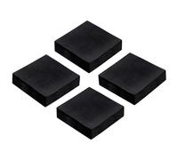 QUARKZMAN 4Pcs Almohadillas de Goma Antivibración para Lavadoras, Cuadradas de 50mm Mats de Aislamiento de Vibraciones de 15mm de Grosor Bloques de Goma Antideslizantes Antirruido