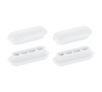 QUARKZMAN 4Pcs Amortiguador Asiento Inodoro, Parachoques Plástico Antideslizante Para Asiento Inodoro, Amortiguadores Universales Goma Para Tapa Inodoro Para Hogar Hotel, Blanco