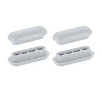 QUARKZMAN 4Pcs Amortiguador Asiento Inodoro, Paragolpes Plástico Antideslizante Para Asiento Inodoro, Amortiguadores Universales Goma Para Tapa Inodoro Para Hogar Y Hotel, Gris