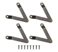 QUARKZMAN 4pcs Bisagras de Soporte de Tapa, Bisagra de Soporte Plegables de Hierro para Tapa con 8pcs Tornillos Bisagra de Estancia para Caja Armario Puerta, 11.9x1cm(L*A), Tono Bronce