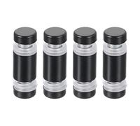 QUARKZMAN 4pcs Clavo Publicitario, 12 x 25mm(OD*L) Tornillos Espaciadores de Acero Inoxidable Separador de Vidrio de Doble Cabeza Vidrio Standoff para Publicidad Porta Carteles, Negro