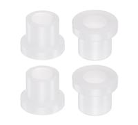 QUARKZMAN 4pcs Cojinetes de Manga Bridada 10.1mm ID 15.1mm OD 15.5mm L, Casquillos de Nylon, Blanco