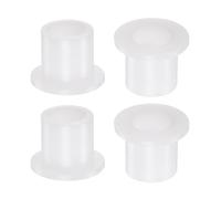 QUARKZMAN 4pcs Cojinetes de Manga Bridada 10mm ID 14mm OD 14.6mm Longitud Casquillos de Nylon, Blanco