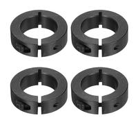 QUARKZMAN 4Pcs Collar Eje Partido Simple 22mm ID, Collar Sujeción Una Pieza 35mm OD Y 10mm Espesor, Collar Bloqueo Acero Al Carbón Con Tornillos Fijación (Óxido Negro)