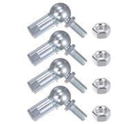 QUARKZMAN 4pcs CS13 M8 Articulación de Bola Angular, Rosca Derecha M8x1.25, Extremo de Encaje de Bola Autolubricante de Acero A3