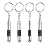 QUARKZMAN 4pcs de Llavero AntiEstático Herramienta ESD Para Auto Y Cuerpo Humano Eliminador De Electricidad Estática Para Puertas De Auto Y Casa Negro
