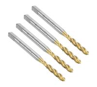 QUARKZMAN 4pcs De Machos De Roscar Con Flauta Espiral, 6-32 UNC H2, Recubiertos De Titanio, Acero Rápido 6542, Herramientas De Roscado Para Maquinista Y Reparación
