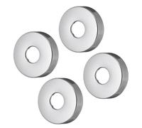 QUARKZMAN 4pcs De Placa Escudete De Brazo De Ducha De 60 Mm/2.4" De Diámetro Exterior Placa De Cubierta De Fontanería Redonda De Acero Inoxidable Para Tubería De Agua De 21 Mm/0.8", Plateado