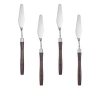 QUARKZMAN 4pcs Espátula De Pintura 7.68" Hoja De Acero Inoxidable Rojo
