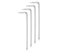 QUARKZMAN 4Pcs Llaves de Estrella Torx a Prueba de Manipulaciones T8 de 79mm Largo Forma de L Con Brazo Largo de 6 Puntos Acero S2 Cromado para Reparaciones Herramientas Manuales