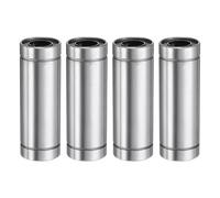 QUARKZMAN 4Pcs LM10LUU Cojinete Lineal 10mm ID 19mm OD 55mm Longitud Cojinetes de Bolas Lineales Doble Sellado de Goma Acero para Impresora 3D Máquina de Envasado de Alimentos