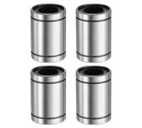 QUARKZMAN 4Pcs LM12UU Cojinete Lineal 12mm ID 21mm OD 30mm Longitud Cojinetes de Bolas Lineales Doble Sellado de Goma Acero para Impresora 3D Máquina de Envasado de Alimentos