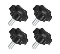 QUARKZMAN 4Pcs M8 x 20mm Perillas de Estrella, Perilla de Sujeción de Forma Hexagonal de Plástico para Reemplazo de Tornillo de Sujeción Manual para Base de Sombrilla