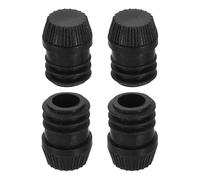 QUARKZMAN 4Pcs Patas Niveladoras de Muebles, M6x16mm Plástico Ajustable Piernas de Muebles Insertos Roscados Redondos Deslizantes Niveladores para Mesa Silla Muebles, Negro