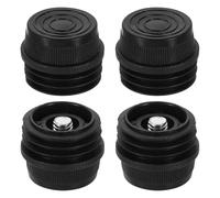 QUARKZMAN 4Pcs Patas Niveladoras de Muebles, M8x32mm Plástico Ajustable para Muebles Insertos Rosca Redonda Deslizantes para Mesa Silla Muebles, Negro