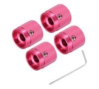 QUARKZMAN 4PCS Perillas de Guitarra de Metal, Perillas de Control de Volumen y Tono 6 x 17 x 17 mm Perillas de Potenciómetro con Llave para Guitarra Eléctrica Bajo, Rojo