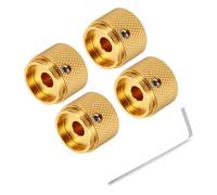 QUARKZMAN 4PCS Perillas de Guitarra de Metal, Perillas de Control de Volumen y Tono en Forma de Cúpula 6x20x15.5 mm Perillas de Potenciómetro con Llave para Guitarra Eléctrica Bajo, Dorado