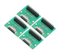 QUARKZMAN 4Pcs Placa de Conector FFC FPC 20 Pines 0.5mm Socket a 2.54mm Doble Hila de Pines Macho Adaptador de Tira de Encabezado, Placa Convertidora PCB para TVS LCD/Cámaras Digitales