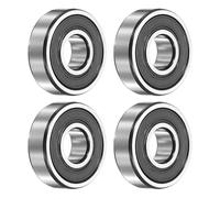 QUARKZMAN 4Pcs Rodamientos De Bolas 6000-2RS, 10x26x8 mm Rodamientos De Doble Sello De Goma De Alta Velocidad Pre-Lubricados Y Estables Para Reparaciones De Maquinaria Industrial Proyectos