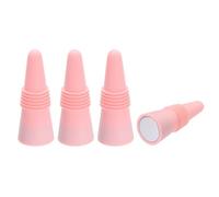 QUARKZMAN 4Pcs Tapones De Vino De Silicona De Alta Temperatura Tapón En Forma De T para Botellas De Vino Tapa De Salida De Vino Cubierta para Botella, Rosa Nórdico