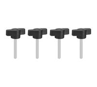QUARKZMAN 4Pcs Tornillo de Sujeción con Mango en Forma de T, M4 x 30mm Métrico de Acero Al Carbono para Rápida Extracción y Ajuste Manual de Reemplazo