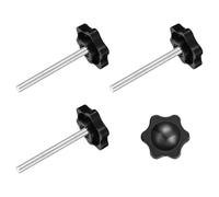 QUARKZMAN 4Pcs Tornillo de Sujeción, M5 x 50mm Estrella en Forma de Hexágono Perillas de Plástico para Manijas de Tornillo de Apriete Manual para Base de Sombrilla, 25mm Dia