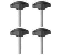 QUARKZMAN 4Pcs Tornillos de Pulgar de Perilla en Forma de T M5 x 40mm con Rosca Estándar de Plástico, Asas de Perillas de Sujeción de Mano, Agarre de Tornillo de Pulgar, Negro
