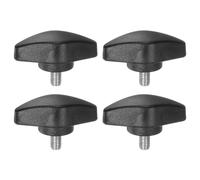 QUARKZMAN 4Pcs Tornillos de Pulgar de Perilla en Forma de T M5 x 8mm con Rosca Macho Estándar, Mangos de Perillas de Sujeción de Mano de Plástico, Agarre de Tornillo, Negro