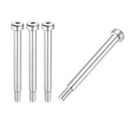 QUARKZMAN 4pcs Tornillos Hombro Acero Inoxidable 304 6mm Diámetro Hombro 50mm Longitud Hombro Rosca M5x0.8 Tornillos Hombro Con Cabeza Hexagonal Para Industrias Maquinaria Moldeo