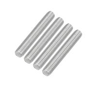 QUARKZMAN 4Pcs Varilla Roscada Completa M8 x 50mm Acero Inoxidable 304 Rosca a la Derecha Pernos de Barra para Ensamblaje de Muebles y Maquinaria