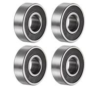 QUARKZMAN 4uds 6201-2RS Rodamientos de Bolas de Ranura Profunda 12mm Diámetro 32mm OD 10mm Grueso Carbono Acero Doble Blindado ABEC1 Z1 Rodamiento para Motores