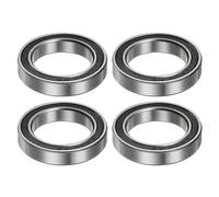 QUARKZMAN 4uds 6805-2RS Profunda Ranura Bolas Rodamientos 25mm Diámetro 37mm OD 7mm Grueso Cromo Acero ABEC5 Doble Sellado Rodamiento para Motores Bombas Transportadores