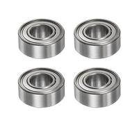 QUARKZMAN 4uds 686ZZ Profunda Ranura Bolas Rodamientos 6mm Diámetro 13mm OD 5mm Grueso Cromo Acero ABEC3 Doble Blindado Rodamiento para Motores Bombas Transportadores