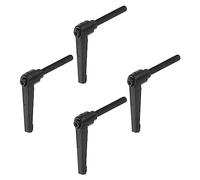 QUARKZMAN 4uds Ajustable Sujeción Palanca Manijas M8 x 70mm Macho Rosca Perno Perillas Giratorio Tornillo Bloqueo Rápida Liberación Trinquete Pulsador Botón Mango, Negro