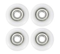 QUARKZMAN 4uds Bolas Rodamiento Guía 10 x 40 x 10mm Doble Blindaje Cromado Acero Rodamientos Rodante Rueda para Total Gimnasios Piezas, Blancos