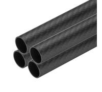 QUARKZMAN 4uds Carbono Fibra Tubo 16 x 18 x 300mm Mate Superficie Varilla 3K Rollo Envuelto Puro Carbono Redondo Tubo para RC Avión Multicóptero