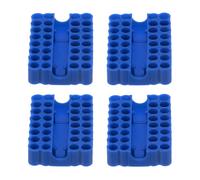 QUARKZMAN 4uds Destornillador Barrena Soporte Organizador 64x45x16mm | Taladro Plástico Almacenamiento Estuche, 32 Agujeros Hexagonal, para Cualquier 1/4" Metal Destornillador Barrenas