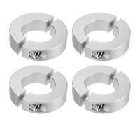 QUARKZMAN 4uds Doble Dividido Collar Eje para Eje 25mm Tornillos Abrazaderas Colocar Collares, 45mm OD, 12mm Ancho, para Topes, Posición, Sujeción Poleas Temporalizadoras, Anodización