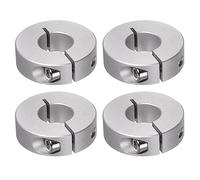 QUARKZMAN 4uds Eje Collar 17mm Interior Diámetro Aluminio Aleación Fijación Tornillo Dividido Abrazadera Collarines, 40mm OD, 12mm Ancho, para Cambios Caja Ensamblajes, Ejes de Carretilla