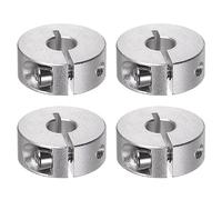 QUARKZMAN 4uds Eje Collar 8mm Interior Diámetro Aluminio Aleación Fijación Tornillo Dividido Abrazadera Collarines, 25mm OD, 10mm Ancho, para Cambios Caja Ensamblajes, Ejes de Carretilla