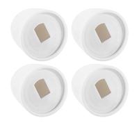 QUARKZMAN 4uds Inodoro Tapas Perno, 37mm/1,46" Altura Redondo Plástico Presión Inodoro Tazón Perno Tapas Cubiertas, Inodoro Asiento Piso Pernos Tapa con Arandelas, Blanco
