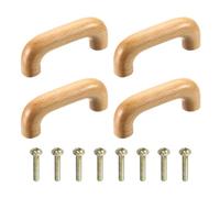 QUARKZMAN 4uds Madera Cajón Tiradores Manijas, 64mm/2.52" Agujero Espaciado Madera Gabinetes Cajón Perillas Tirador Manijas con Tornillo Juego para Cocina Gabinetes Cómoda Muebles